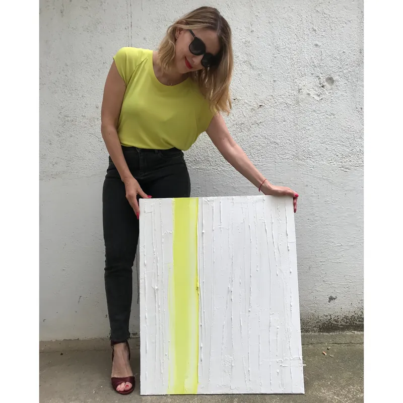 Diptych Yellow & Pink - View 3